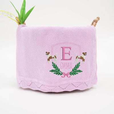 Custom Russell Terrier Dog Baby Blanket