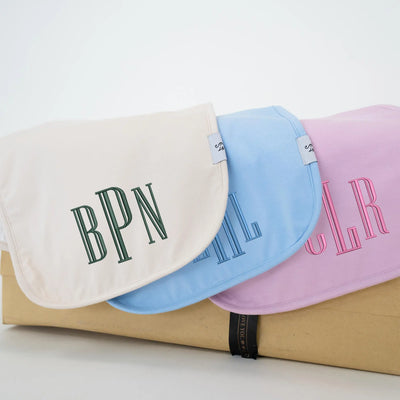 Personalized Monogram Baby Burp Cloths