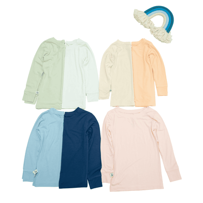 Long Sleeve Pajamas - Peach Fuzz SwaddleAn