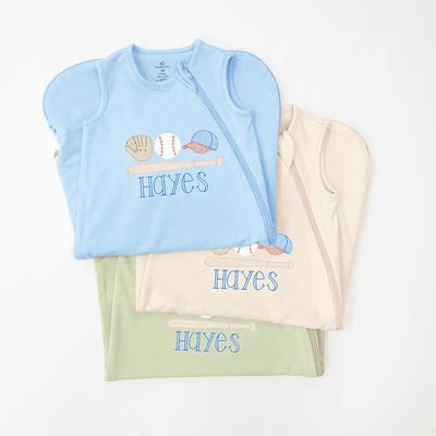 Personalized Baseball Baby Sleep Sack With Name SwaddleAn