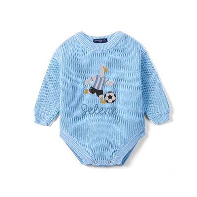 Custom Argentinian Goose Baby Name Rompers