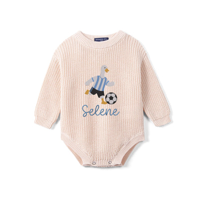 Custom Argentinian Goose Baby Name Rompers