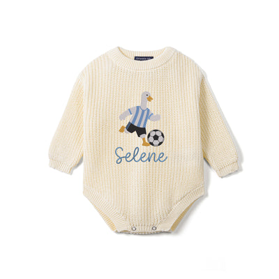Custom Argentinian Goose Baby Name Rompers