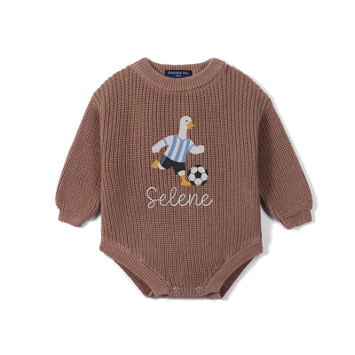 Custom Argentinian Goose Baby Name Rompers