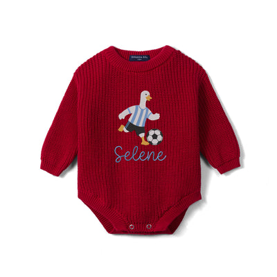 Custom Argentinian Goose Baby Name Rompers