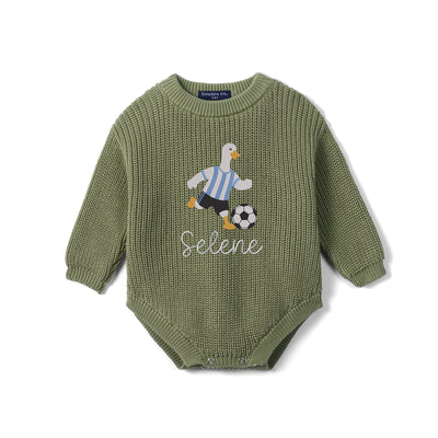 Custom Argentinian Goose Baby Name Rompers