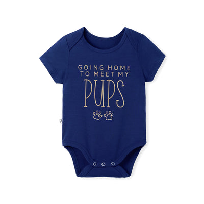Going Home To Meet My Pups / Cats Embroidered Bamboo Onesie