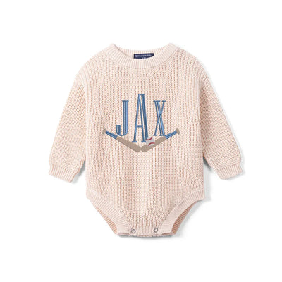 Custom Monogram Baseball Baby Rompers