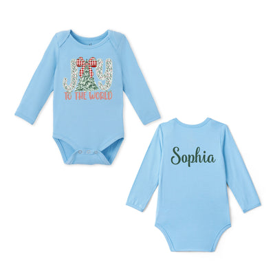 Custom Joy To The World Bamboo Baby Onesie