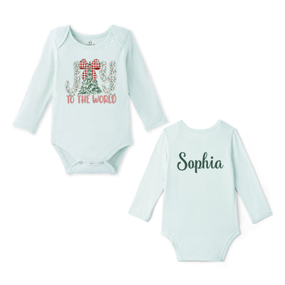 Custom Joy To The World Bamboo Baby Onesie