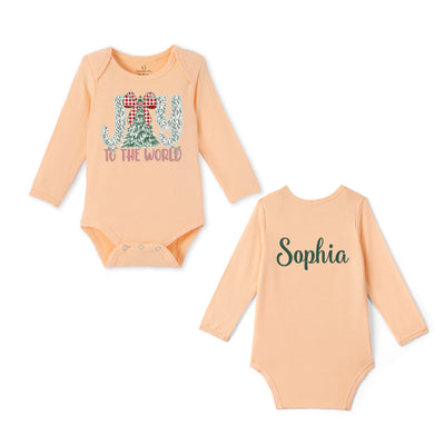 Custom Joy To The World Bamboo Baby Onesie