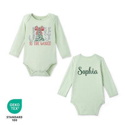 Custom Joy To The World Bamboo Baby Onesie