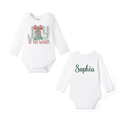Custom Joy To The World Bamboo Baby Onesie