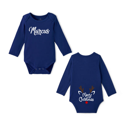 Custom Christmas Bamboo Baby Onesie