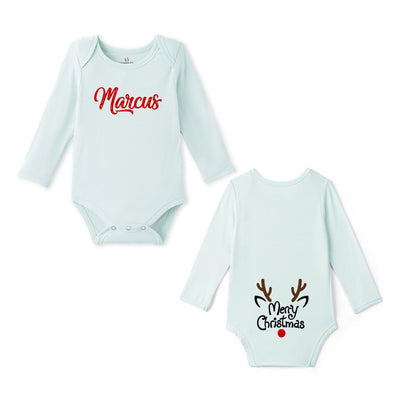 Custom Christmas Bamboo Baby Onesie