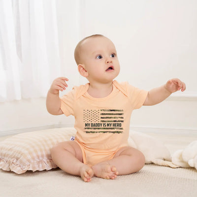 American Flag My Daddy is My Hero Baby Onesie