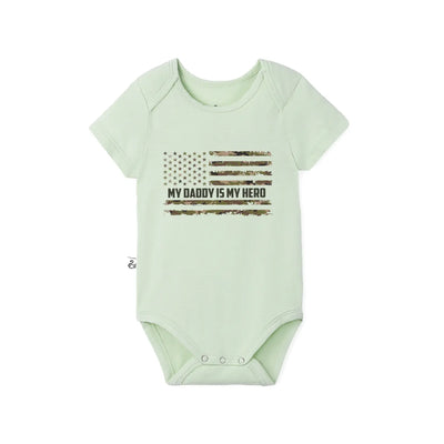 American Flag My Daddy is My Hero Baby Onesie