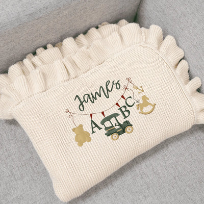 Baby Toys Embroidery Blanket with Name
