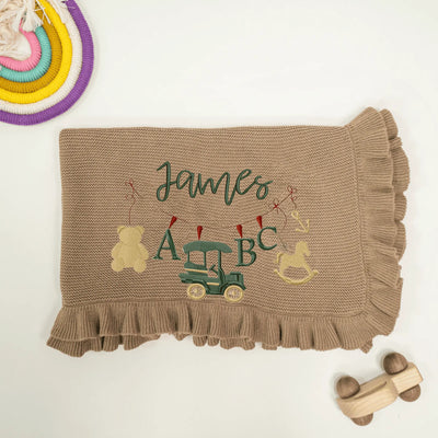 Baby Toys Embroidery Blanket with Name