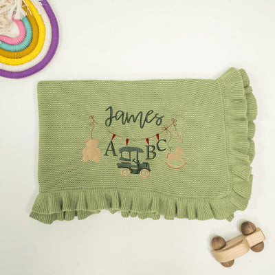 Baby Toys Embroidery Blanket with Name