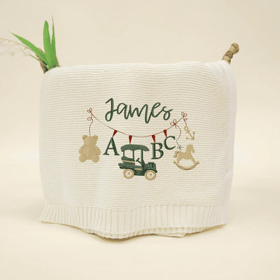 Baby Toys Embroidery Blanket with Name
