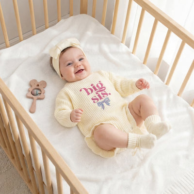 Big Sister Embroidered Baby Romper