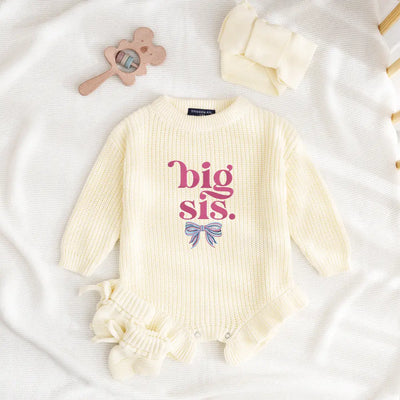 Big Sister Embroidered Baby Romper