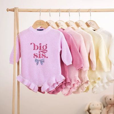Big Sister Embroidered Baby Romper