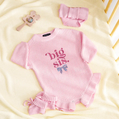 Big Sister Embroidered Baby Romper