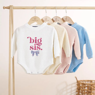 Big Sister Embroidered Baby Romper