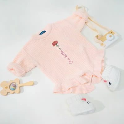 Birth Month Flower Embroidery Baby Romper