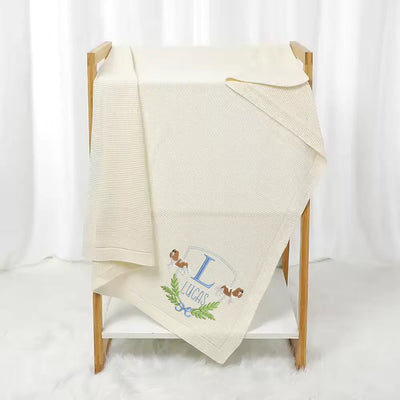 Cavalier King Charles Spaniel Dog Baby Embroidery Blanket