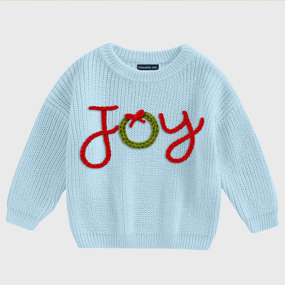 Christmas "Joy" With Wreath Baby Sweater