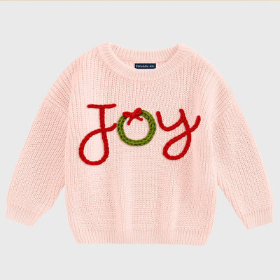 Christmas "Joy" With Wreath Baby Sweater