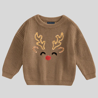 Christmas Reindeer Baby Knit Sweater