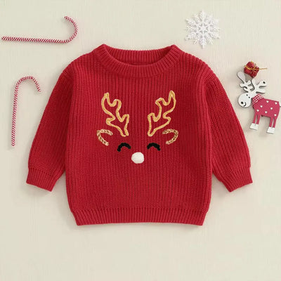 Christmas Reindeer Baby Knit Sweater