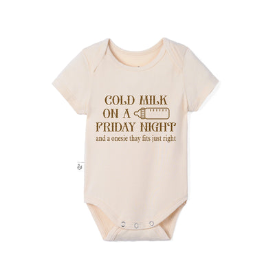 Cold Milk On A Friday Night Baby Bamboo Onesie