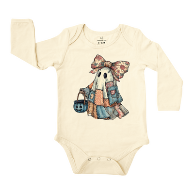 Coquette Halloween Ghost Baby Onesie