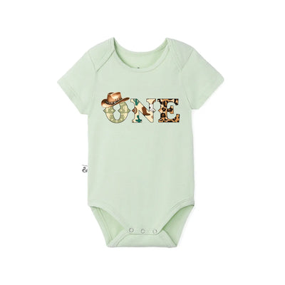 Custom Cowboy One Birthday Baby Onesie