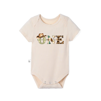 Custom Cowboy One Birthday Baby Onesie