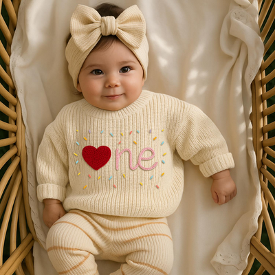 Custom First Birthday Baby Sweater