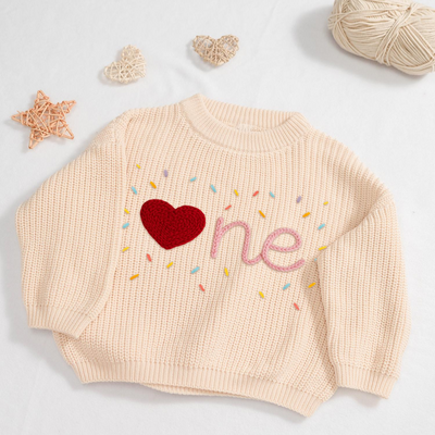 Custom First Birthday Baby Sweater