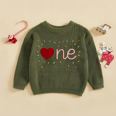 Custom First Birthday Baby Sweater