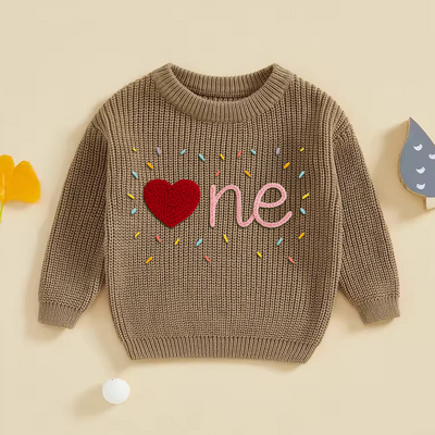 Custom First Birthday Baby Sweater