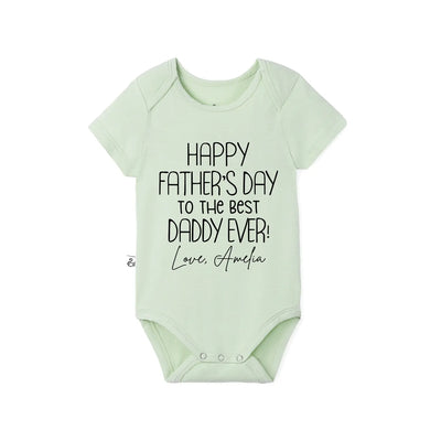 Custom Happy Best Daddy Ever Baby Onesie