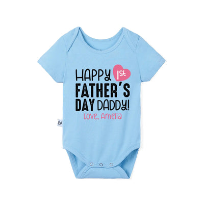 Custom Happy First Father's Day Baby Onesie