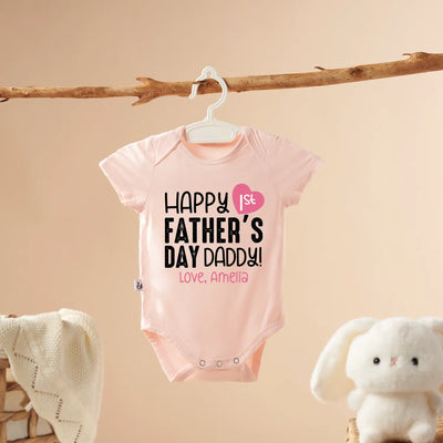 Custom Happy First Father's Day Baby Onesie