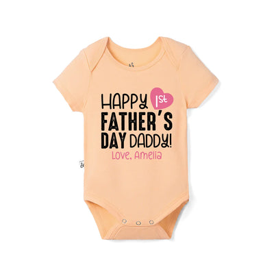 Custom Happy First Father's Day Baby Onesie