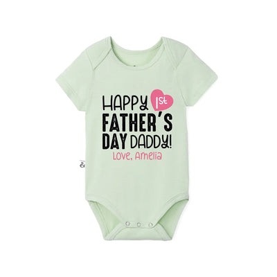 Custom Happy First Father's Day Baby Onesie