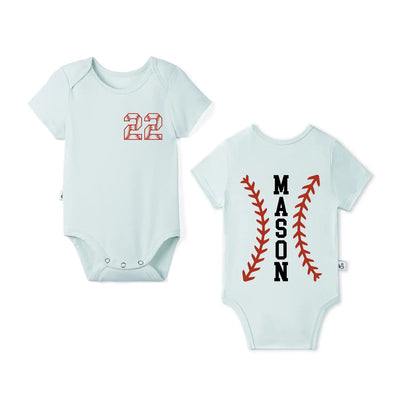Custom Name Baseball Baby Onesie